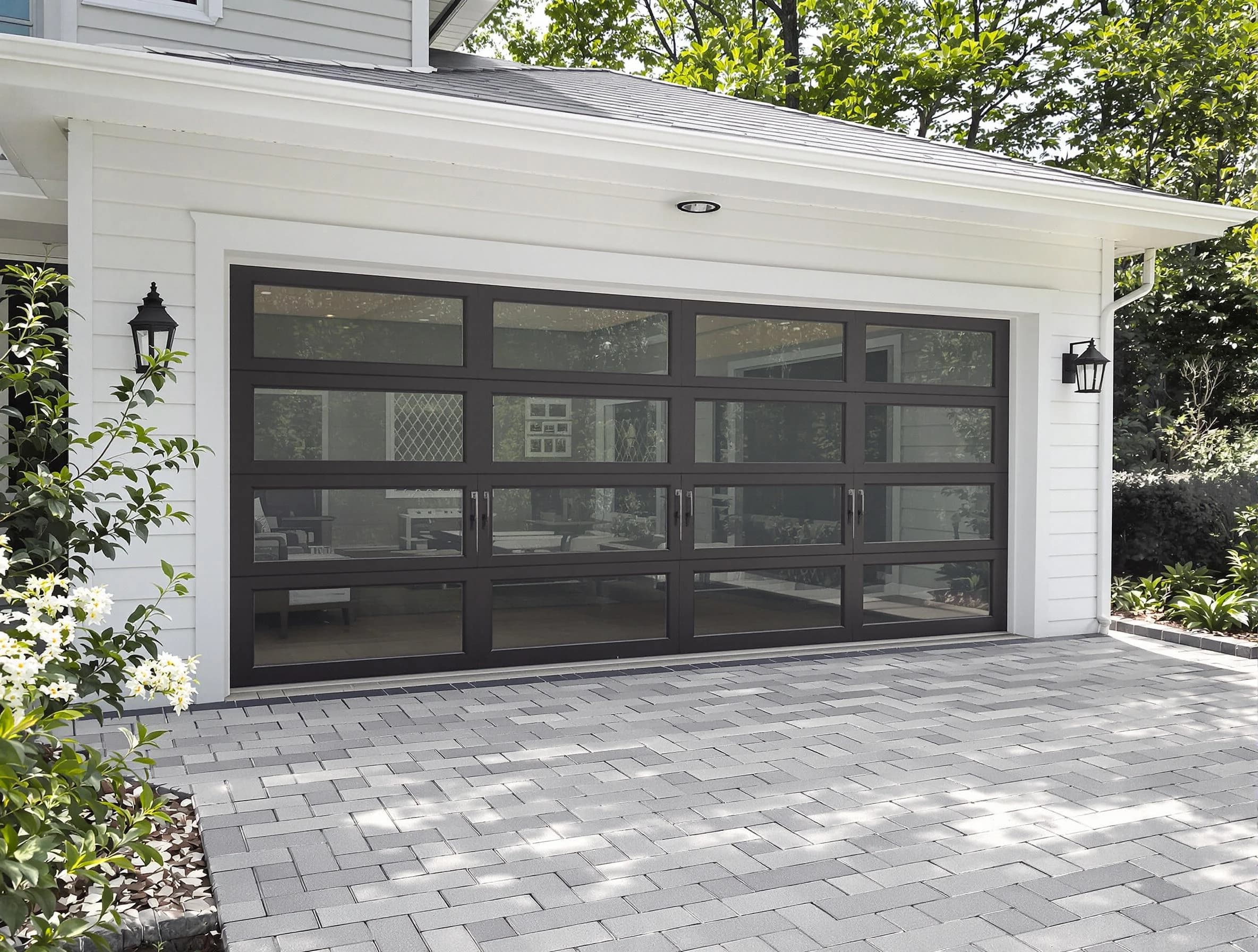 Evergreen Garage Door Repair design specialist presenting custom garage door options to Evergreen homeowner