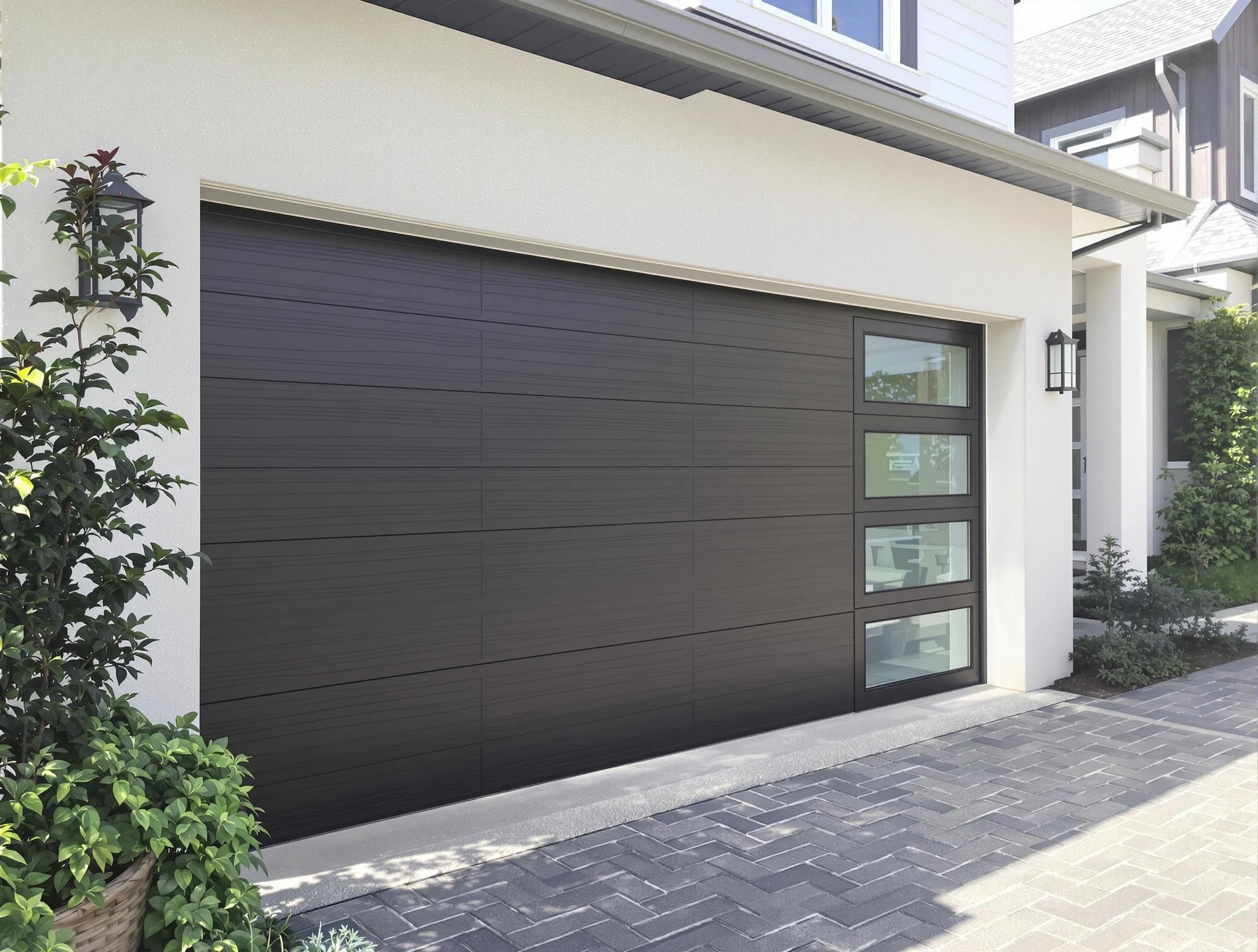 Custom garage door installation by Evergreen Garage Door Repair in Evergreen