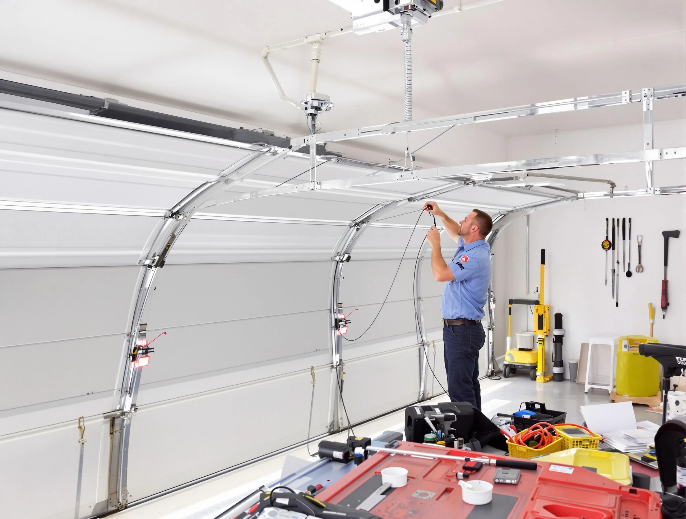 Garage door cable repair service by Evergreen Garage Door Repair in Evergreen