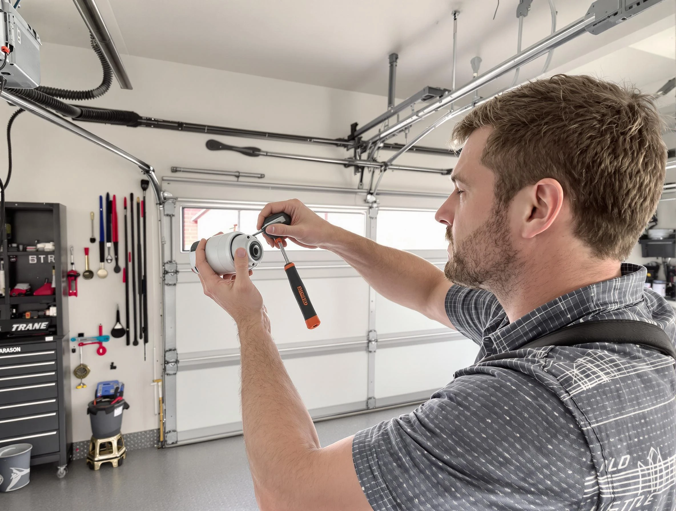 Garage door opener repair service by Evergreen Garage Door Repair in Evergreen