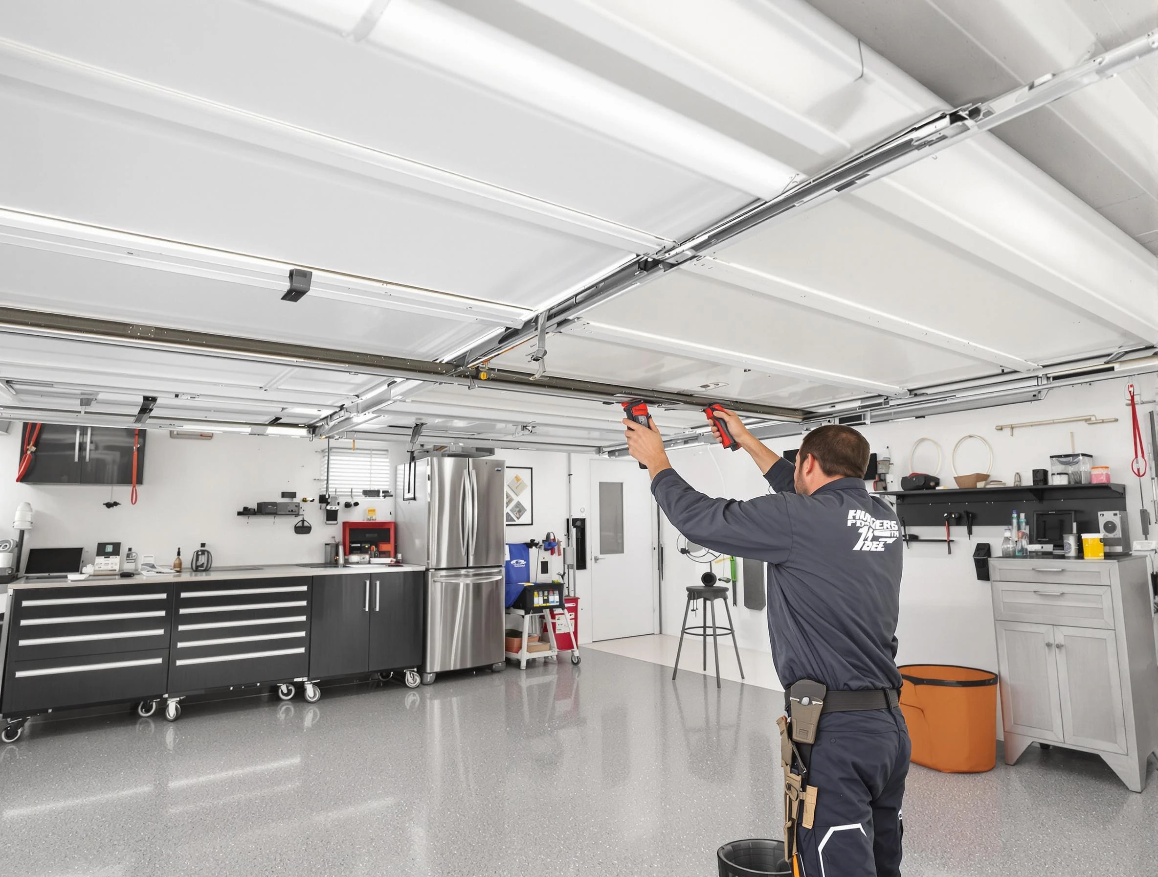Overhead garage door repair service by Evergreen Garage Door Repair in Evergreen